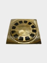 Siphon cloche en cuivre doré pour douche à l'italienne 10 x 10 cm